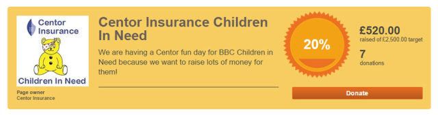 Children in Need Donataion - Centor Insurance