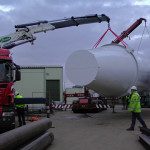 Silo assembly, built to hold mixing ingredients for a paint production company