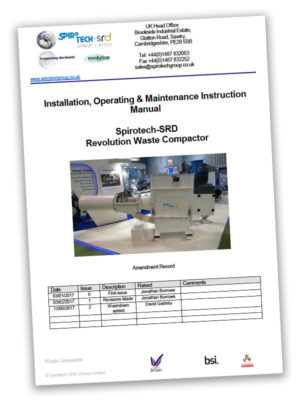 Revolution Compactor User Manual - Spirotech-SRD 