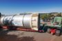 5m diameter silo leaves Sawtry factory - Spirotech-SRD