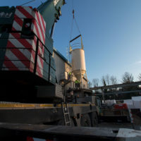 Installation of silo for cement storage - Spirotech-SRD