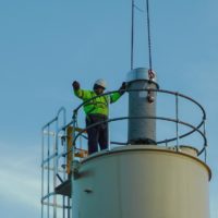 Installation of new silo for storage of dry cement - Spirotech-SRD