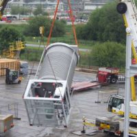 Installation of oil blending vessel, France