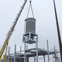 Installation of oil blending vessel, France