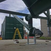 Horizontal PAC silo for water treatment site