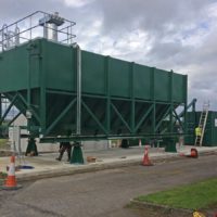 Horizontal PAC silo for water treatment site