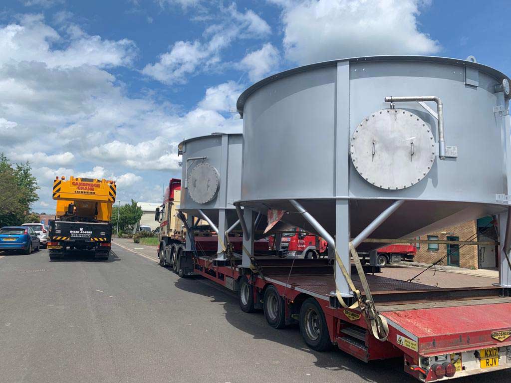 Environmental project Stainless steel ash slurry mix tanks