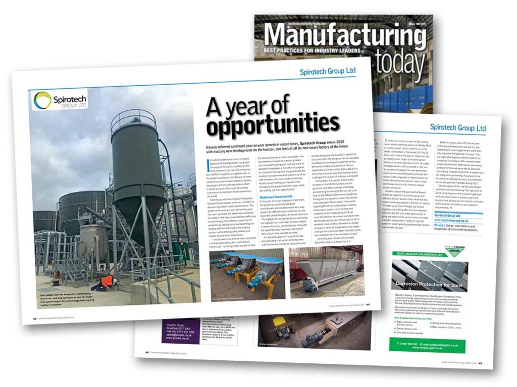 Spirotech Group featured in Manufacturing Today