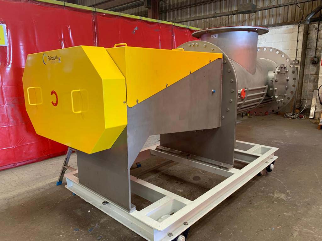 Completed pressurised screw conveyor for Indian Oil - Spirotech Group UK
