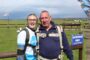 Sascha Kennedy and Sean Huckle at Sibson Aerodrome ready for their skydive to raise money for Sue Ryder charity