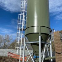 Silo - part of Powdered activated carbon (PAC) system for water treatment plant