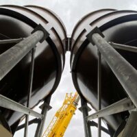 Two large diameter silos for major chemical producer