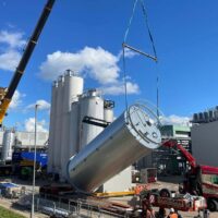 Installation of stainless steel water tank