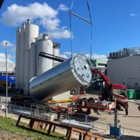 Installation of stainless steel water tank