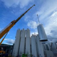 Installation of stainless steel water tank