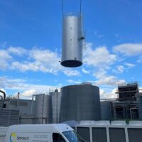 Installation of stainless steel water tank