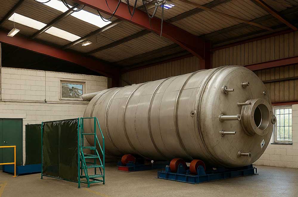 Large-scale mixing and holding tanks